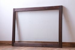 和製アンティーク　古い木のフィックス窓(ガラス戸・明り取り)(1)