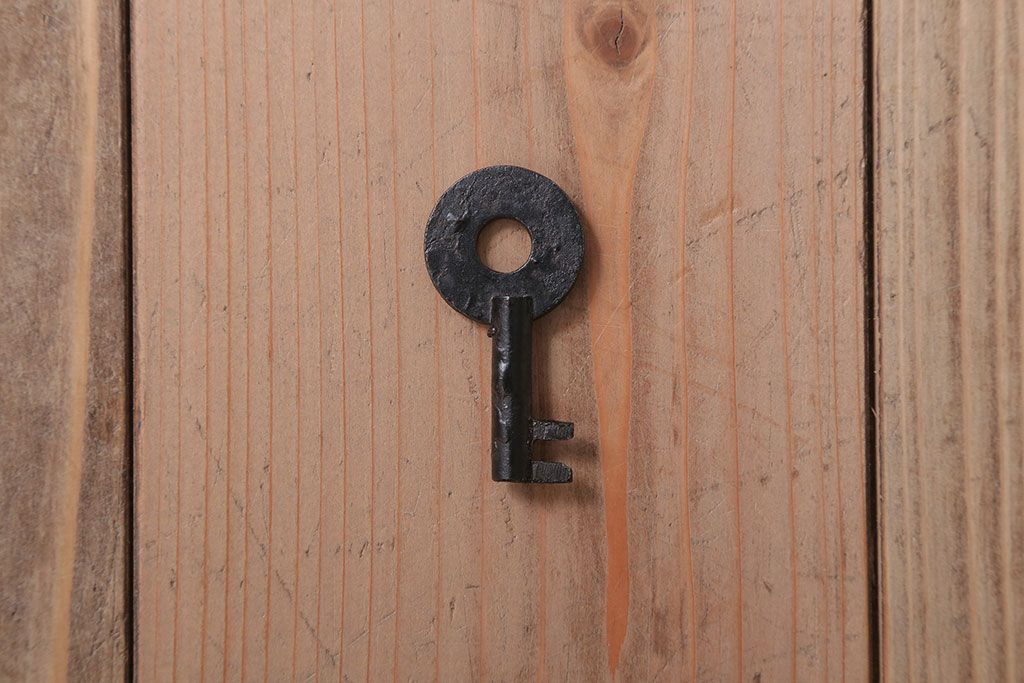 アンティーク家具　和製アンティーク　シンプルな丸金具!時代箪笥ローボード