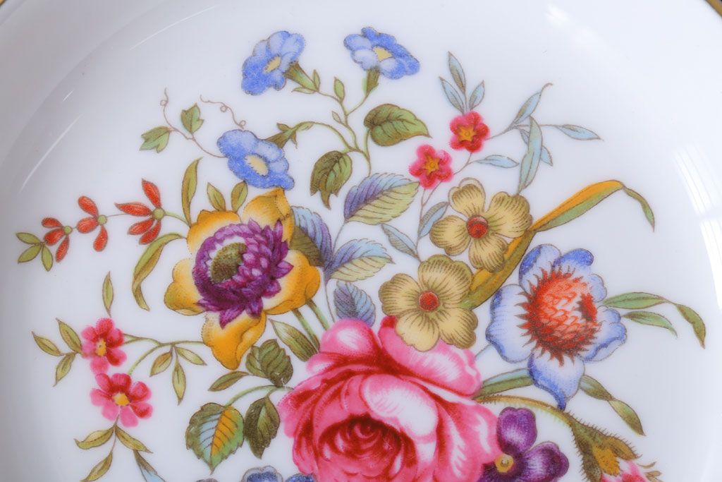 アンティーク雑貨 中古 MINTON (ミントン)など花柄の小皿3枚