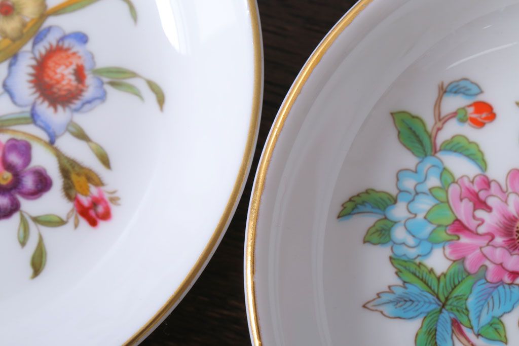 アンティーク雑貨 中古 MINTON (ミントン)など花柄の小皿3枚