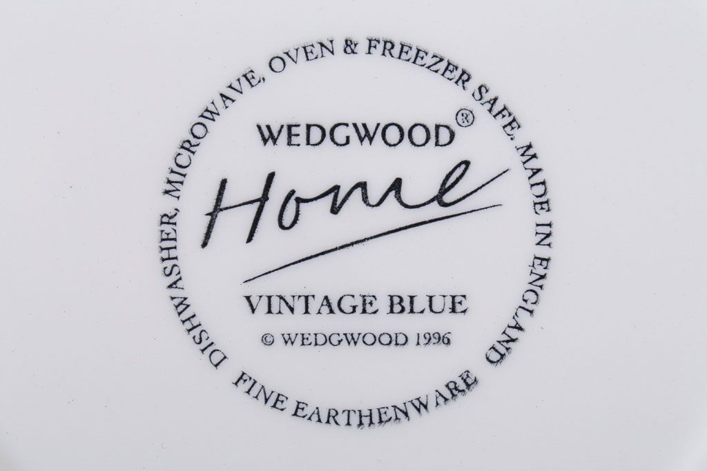 アンティーク雑貨　中古　イギリスWedgwood(ウェッジウッド) vintageblue(ビンテージブルー)深皿2枚(洋食器)