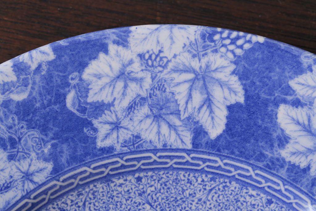 アンティーク雑貨　中古　イギリスWedgwood(ウェッジウッド) vintageblue(ビンテージブルー) 皿2枚(洋食器)