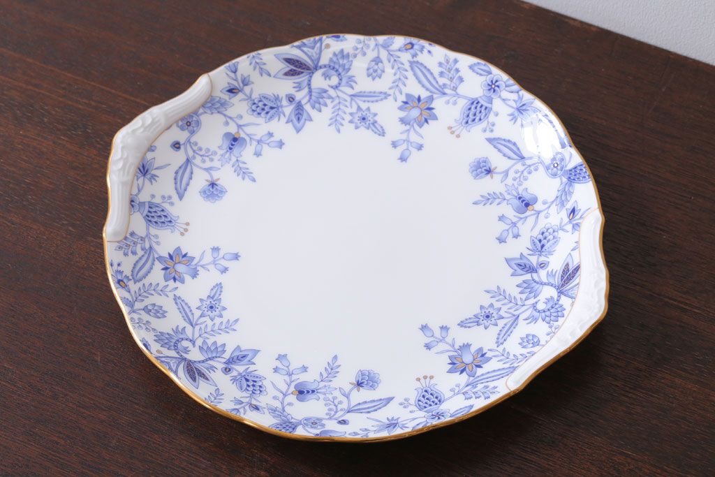 アンティーク雑貨　中古　ノリタケ(Noritake) ブルーソレンティーノ　パーティプレート(洋食器)