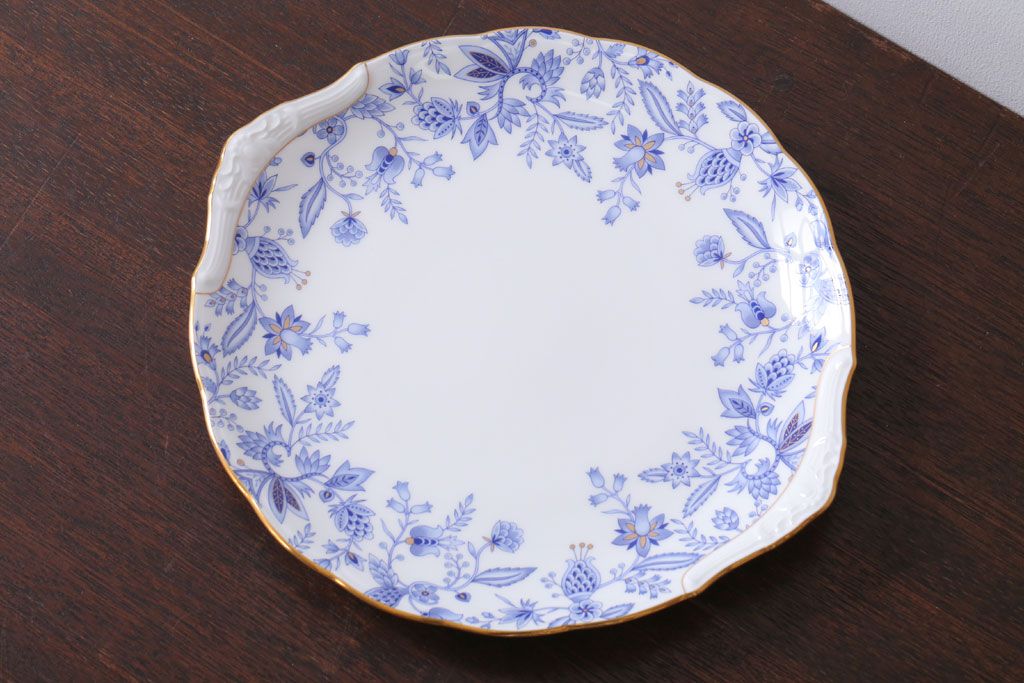 アンティーク雑貨　中古　ノリタケ(Noritake) ブルーソレンティーノ　パーティプレート(洋食器)