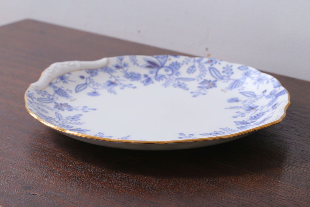 アンティーク雑貨　中古　ノリタケ(Noritake) ブルーソレンティーノ　パーティプレート(洋食器)