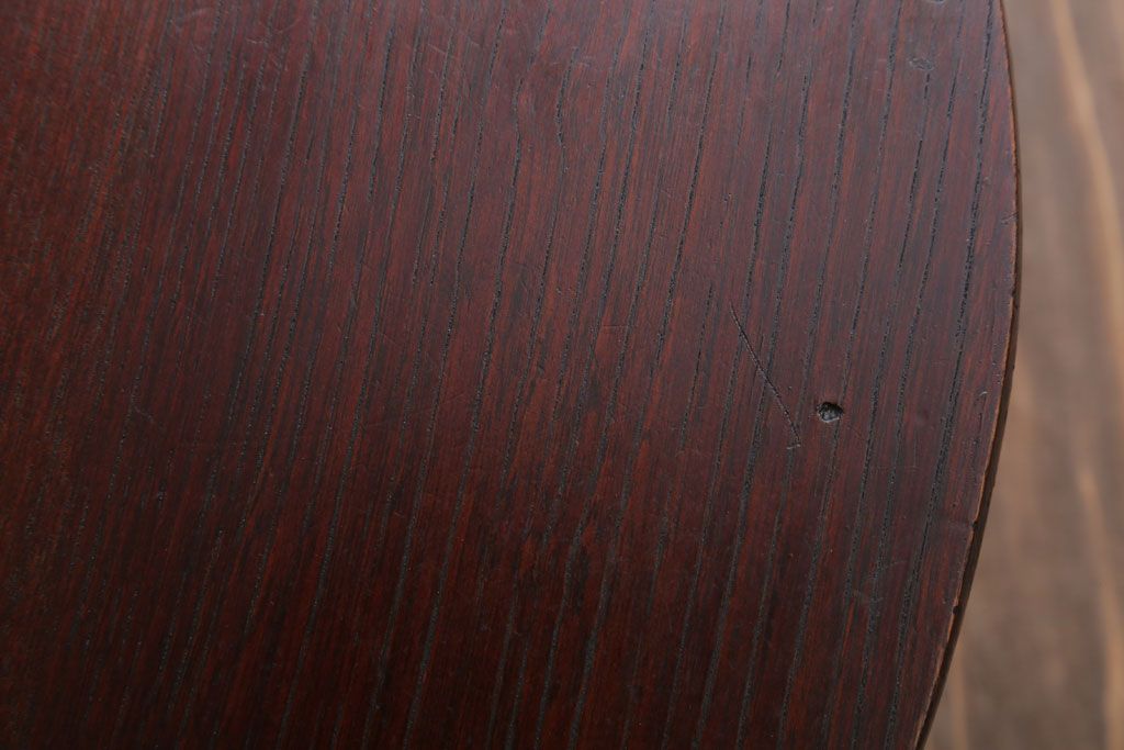 アンティーク家具　和製アンティーク　小ぶりな古い栗材製の丸ちゃぶ台