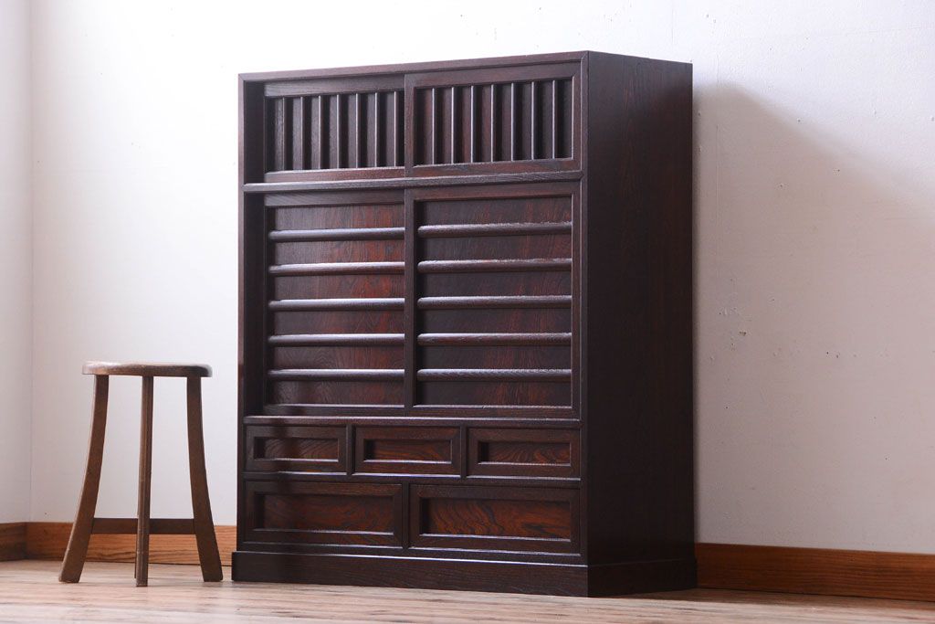 中古　松本民芸家具　M.A 型茶タンス(定価約364000円)