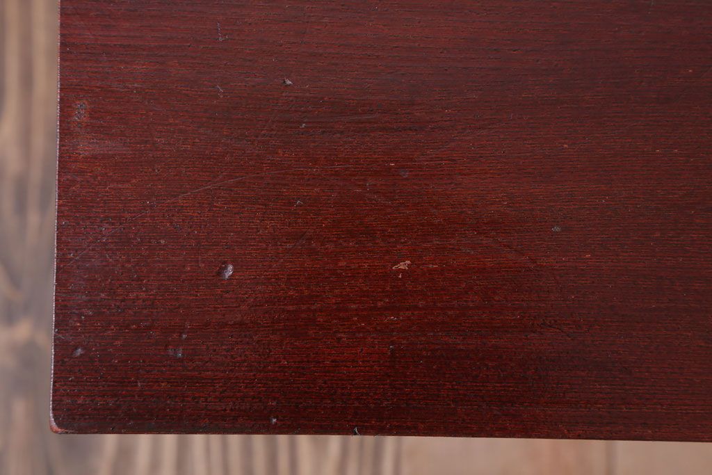 レトロ家具　昭和レトロ　古い木製のセンターテーブル(ちゃぶ台)(1)