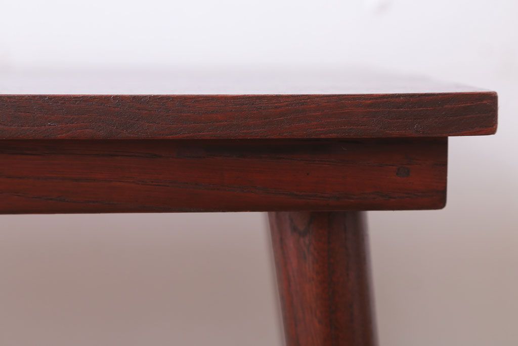 レトロ家具　昭和レトロ　古い木製のセンターテーブル(ちゃぶ台)(1)
