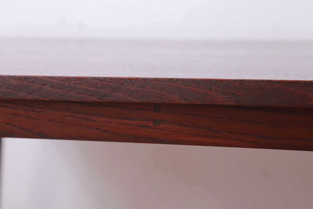 レトロ家具　昭和レトロ　古い木製のセンターテーブル(ちゃぶ台)(1)