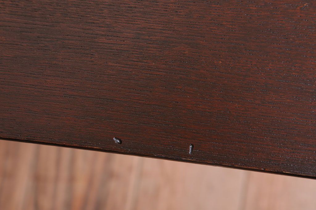 レトロ家具　昭和レトロ　古い木製のセンターテーブル(ちゃぶ台)(2)