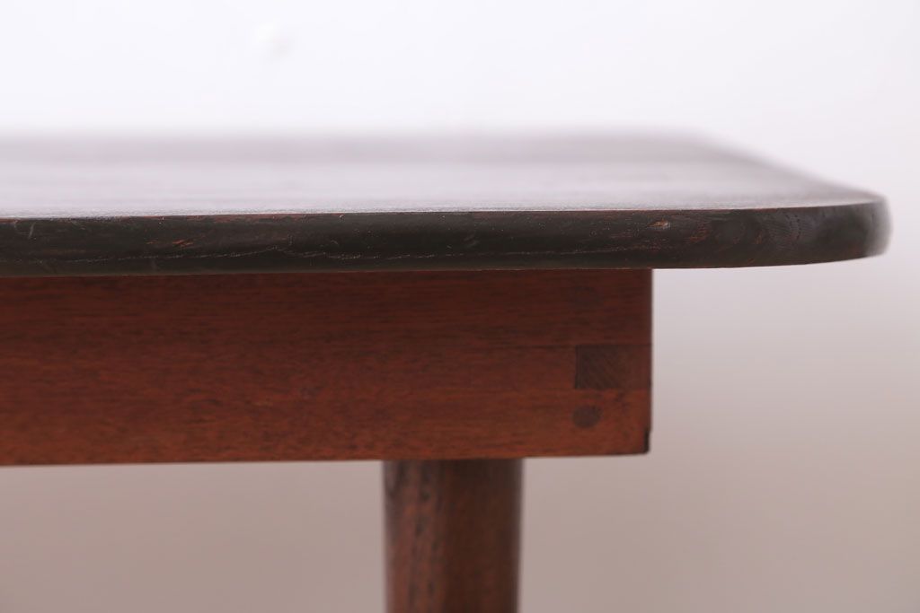 レトロ家具　昭和レトロ　古い木製のセンターテーブル(ちゃぶ台)(2)