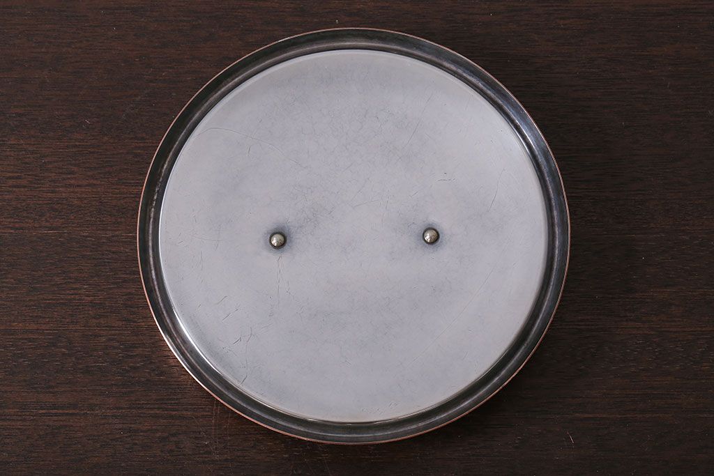 アンティーク雑貨　ビンテージ　デンマークGeorg Jensen(ジョージ・ジェンセン) 銅製の片手鍋(蓋付き)