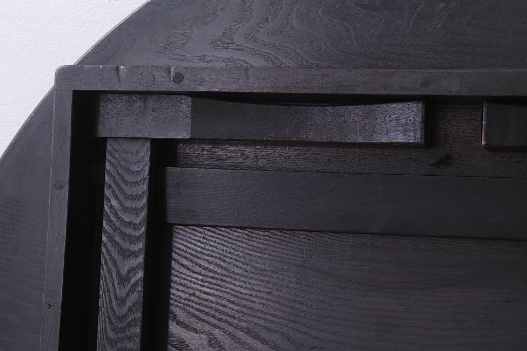 アンティーク家具　アンティーク　古い木のシンプルなちゃぶ台(3)