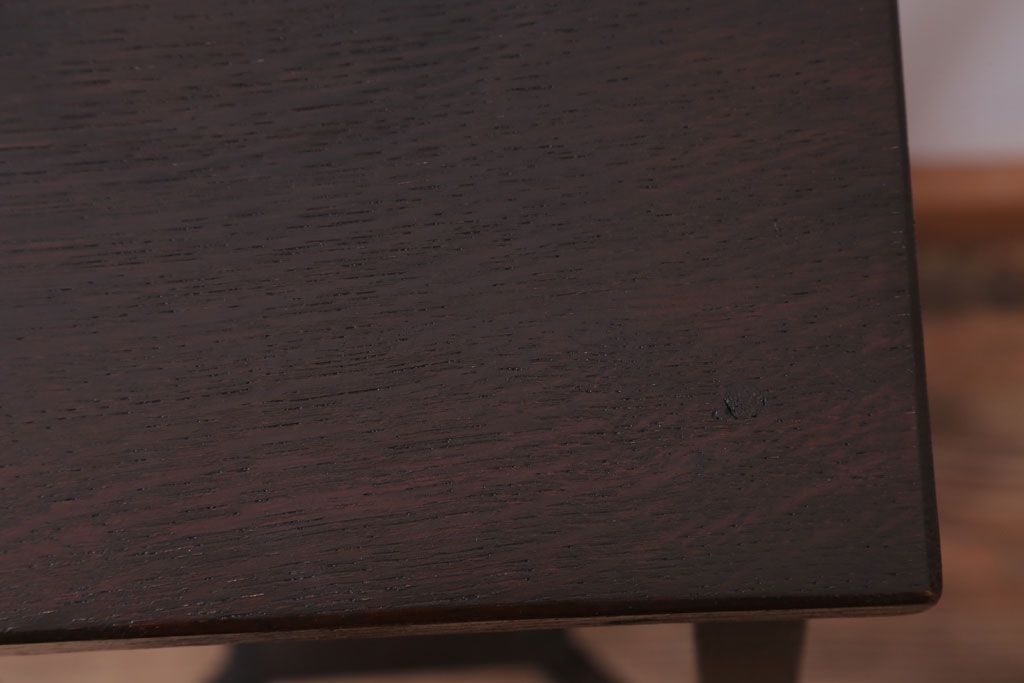 レトロ家具　和製アンティーク　古いナラ材のレトロな花台