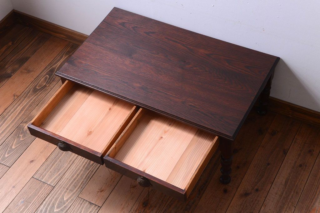 アンティーク家具　和製アンティーク　古い木製のおしゃれな文机