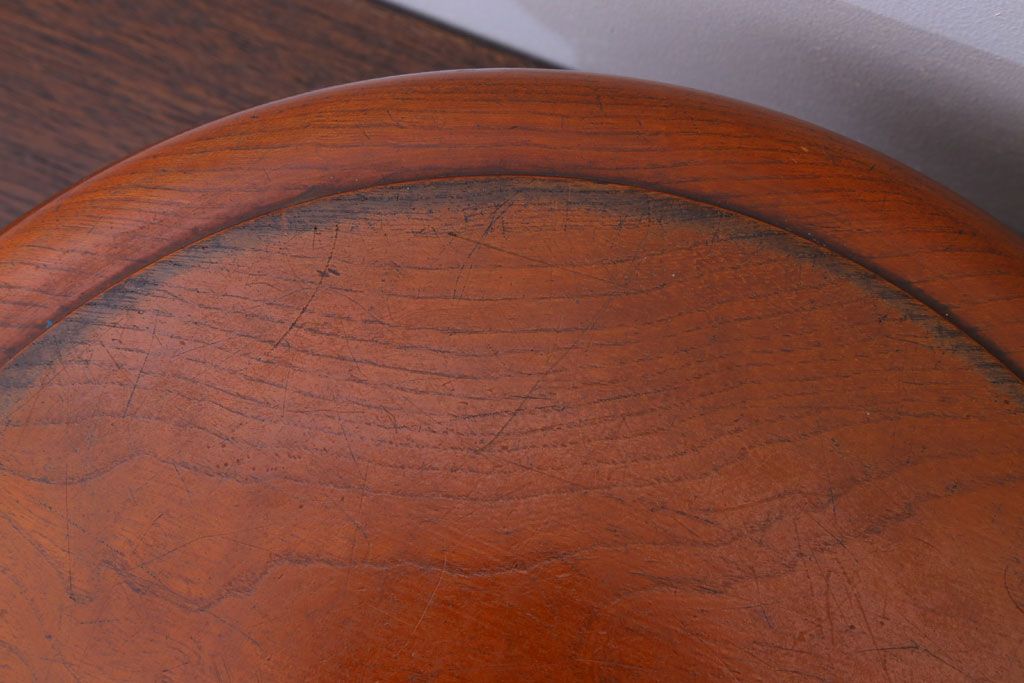 アンティーク雑貨　和製アンティーク　古い欅材製の刳り貫き茶櫃(小物入れ)