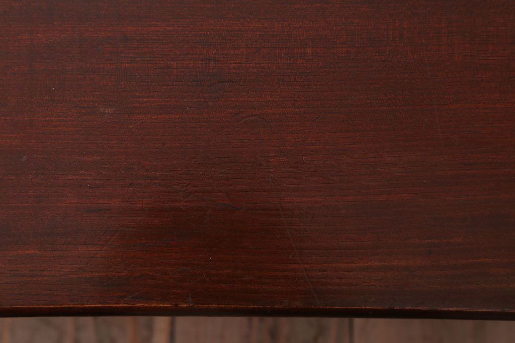アンティーク家具　和製アンティーク　大ぶり!古い木製角ちゃぶ台(2)