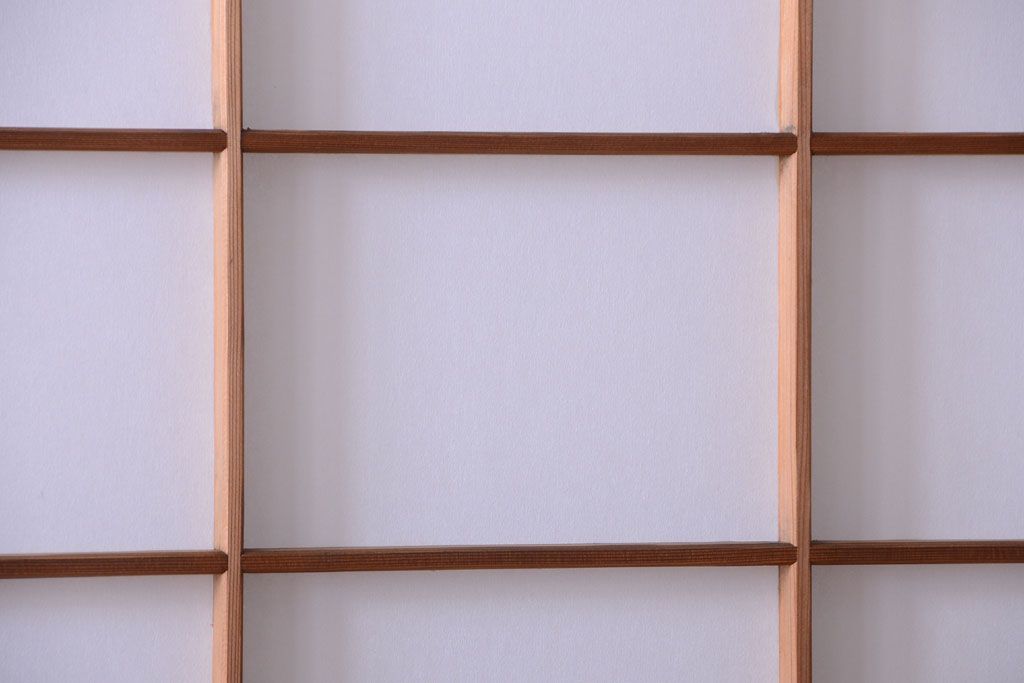 中古　直ガラス障子戸2枚セット(雪見障子戸、引き戸、擦り上げ障子戸、擦上障子戸)(2)