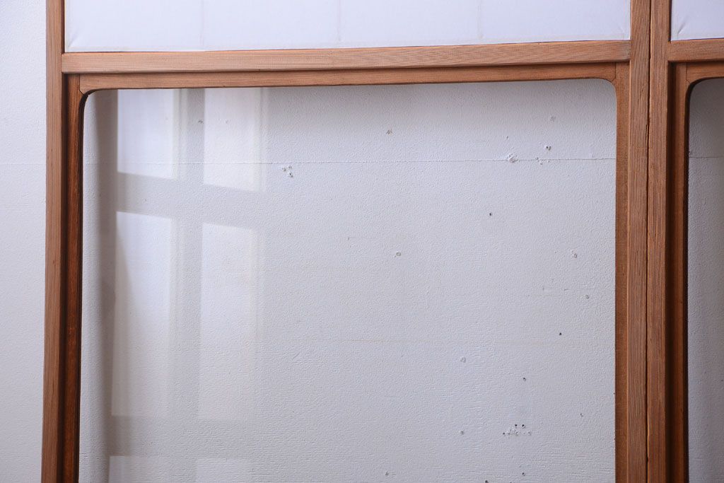 中古　直ガラス障子戸4枚セット(雪見障子戸、引き戸、擦り上げ障子戸、擦上障子戸)(1)