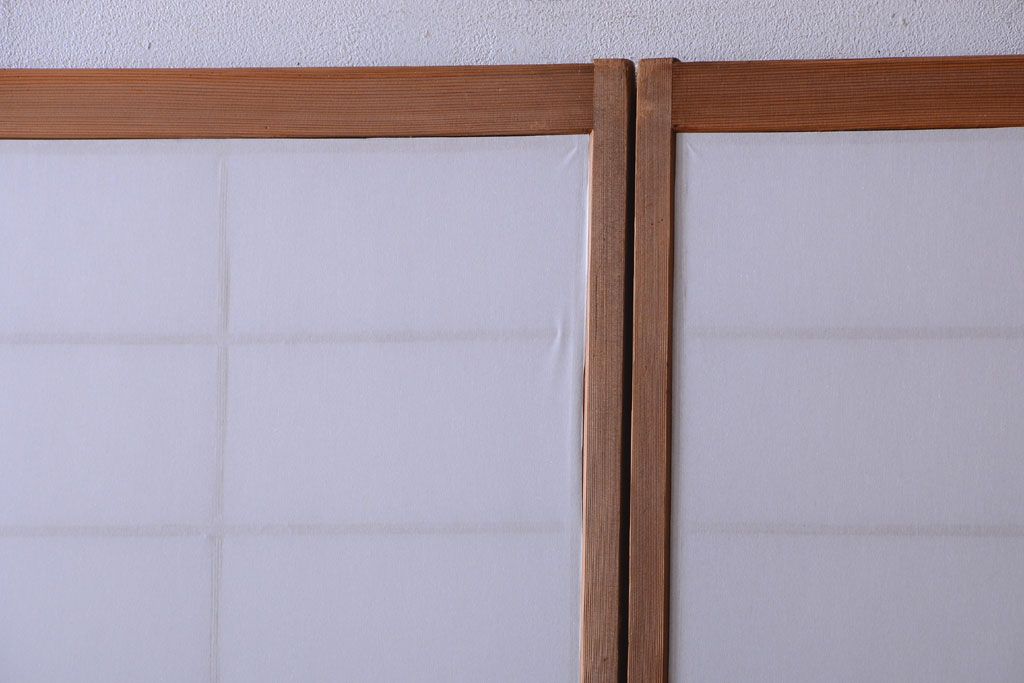 中古　直ガラス障子戸4枚セット(雪見障子戸、引き戸、擦り上げ障子戸、擦上障子戸)(2)