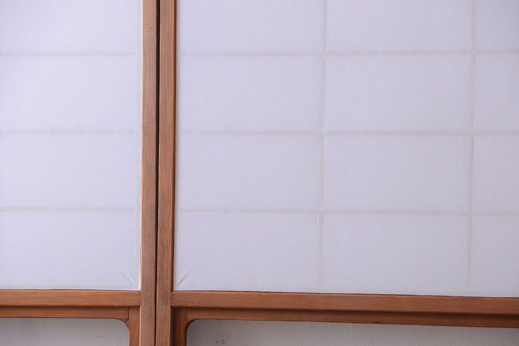 中古　直ガラス障子戸4枚セット(雪見障子戸、引き戸、擦り上げ障子戸、擦上障子戸)(2)