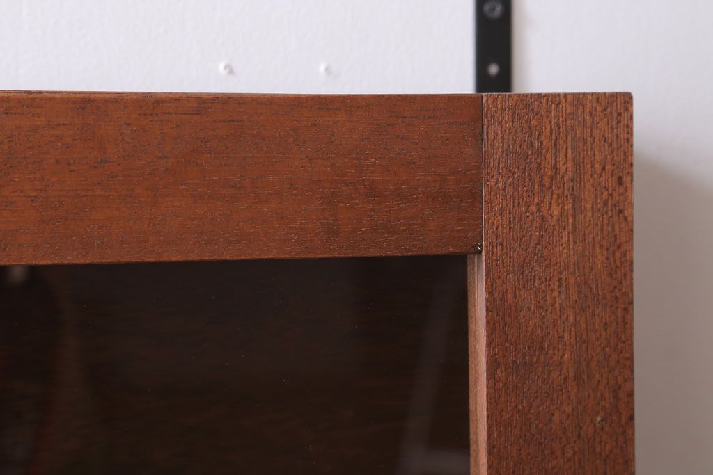 アンティーク家具　アンティーク　古い木のシンプルな壁掛け戸棚(2)