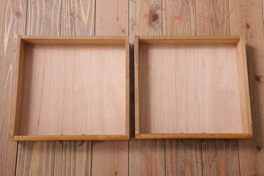 レトロ家具　昭和レトロ　古い木製のシンプルなアンティーク文机(2)