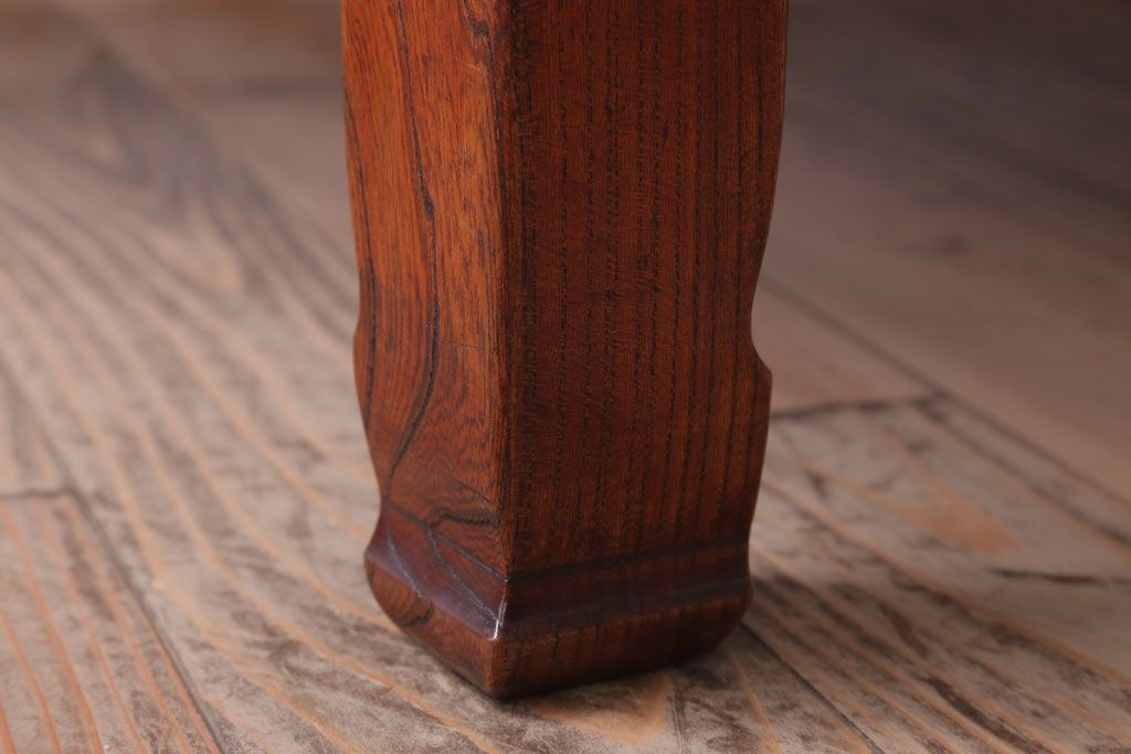 アンティーク家具　和製アンティーク　総欅製の古い座卓(センターテーブル)