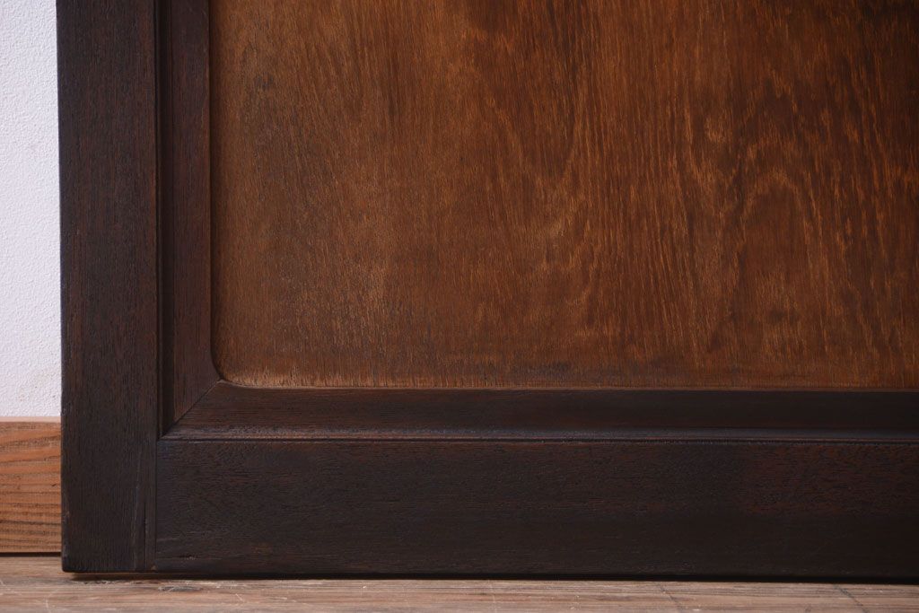 大正ロマン　古い木製の洋風アンティーク板戸2枚セット