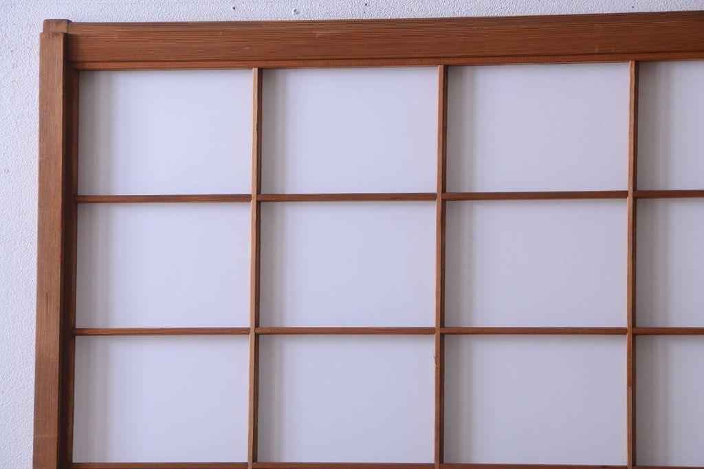 中古　直ガラス障子戸2枚セット(雪見障子戸、引き戸、擦り上げ障子戸、擦上障子戸)(2)