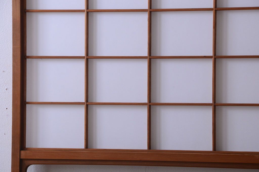 中古　直ガラス障子戸2枚セット(雪見障子戸、引き戸、擦り上げ障子戸、擦上障子戸)(2)