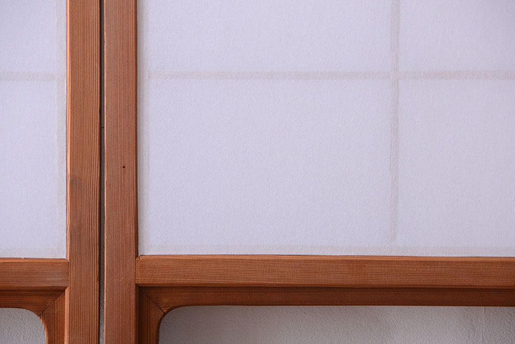 中古　直ガラス障子戸2枚セット(雪見障子戸、引き戸、擦り上げ障子戸、擦上障子戸)(2)
