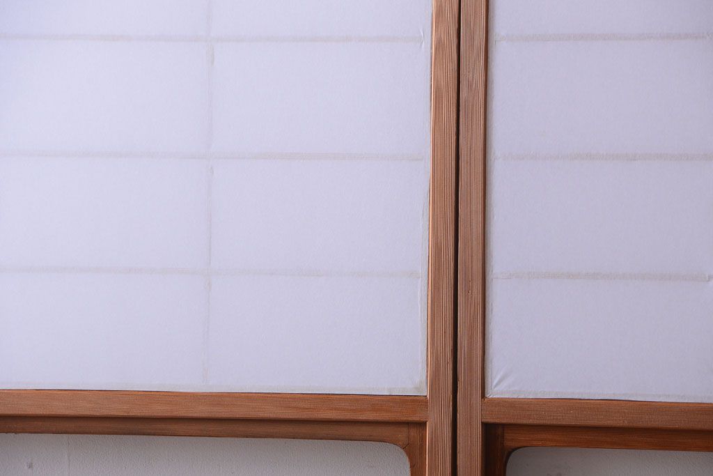 中古　直ガラス障子戸　4枚セット(雪見障子戸、引き戸、擦り上げ障子戸、擦上障子戸)(3)