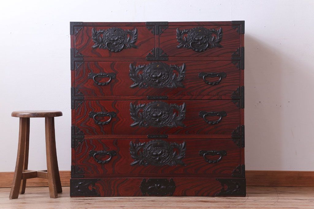 中古　仙台民芸箪笥　衣装箪笥(三尺箪笥・仙台箪笥)(定価356400円)