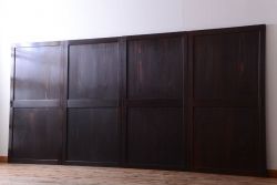 古民具・骨董　明治期　美品!アンティーク帯戸4枚セット