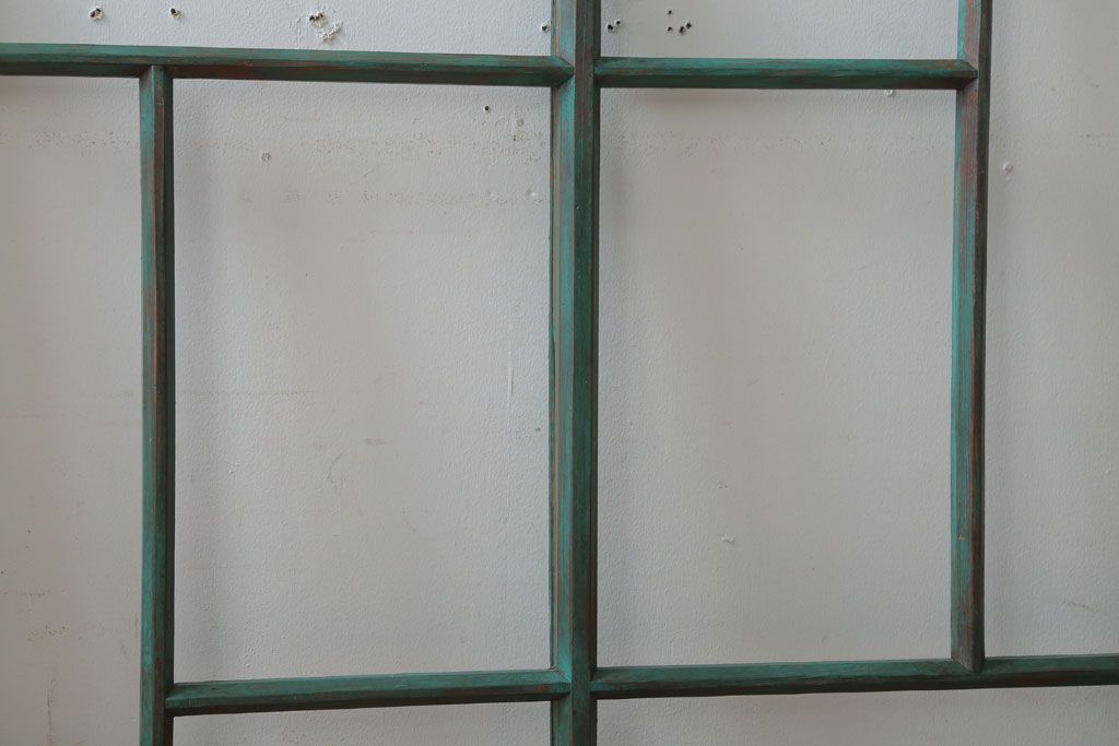 アンティークペイント　おしゃれなガラス小窓2枚セット(引き戸・ガラス戸)(1)