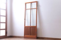 昭和レトロ　モールガラス入り!古い木のドア(1)
