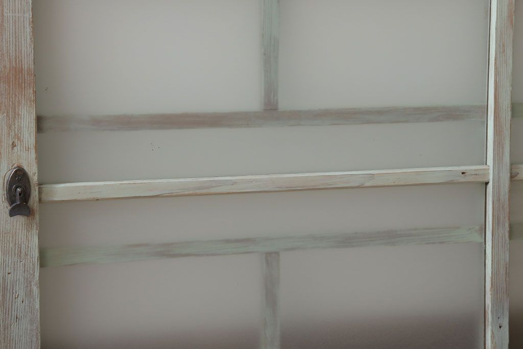 アンティークペイント　レトロでかわいいガラス戸2枚セット(窓)(2)