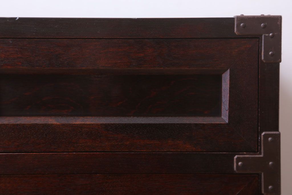 中古　松本民芸家具　#523　金具付小抽斗(小引き出し)