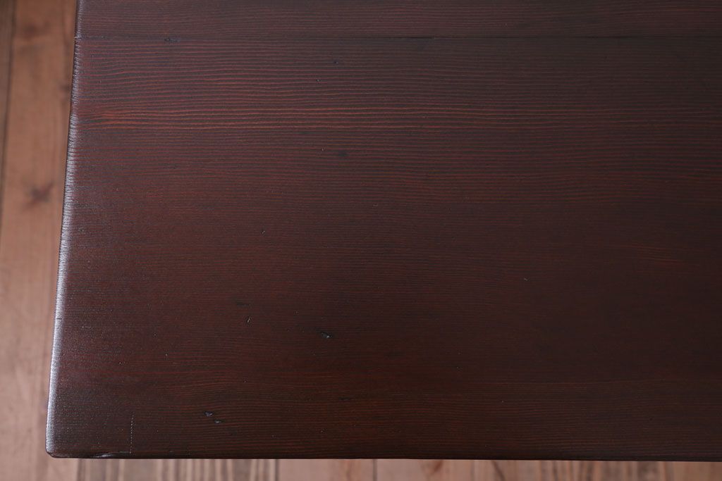 アンティーク家具　和製アンティーク　古い木製のシンプルな引き出し付き平机(デスク・テーブル)