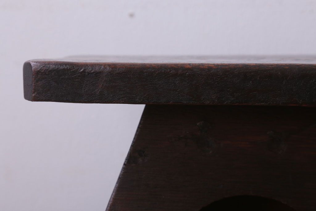 アンティーク雑貨　昭和レトロ　古い木製踏み台(ステップ)