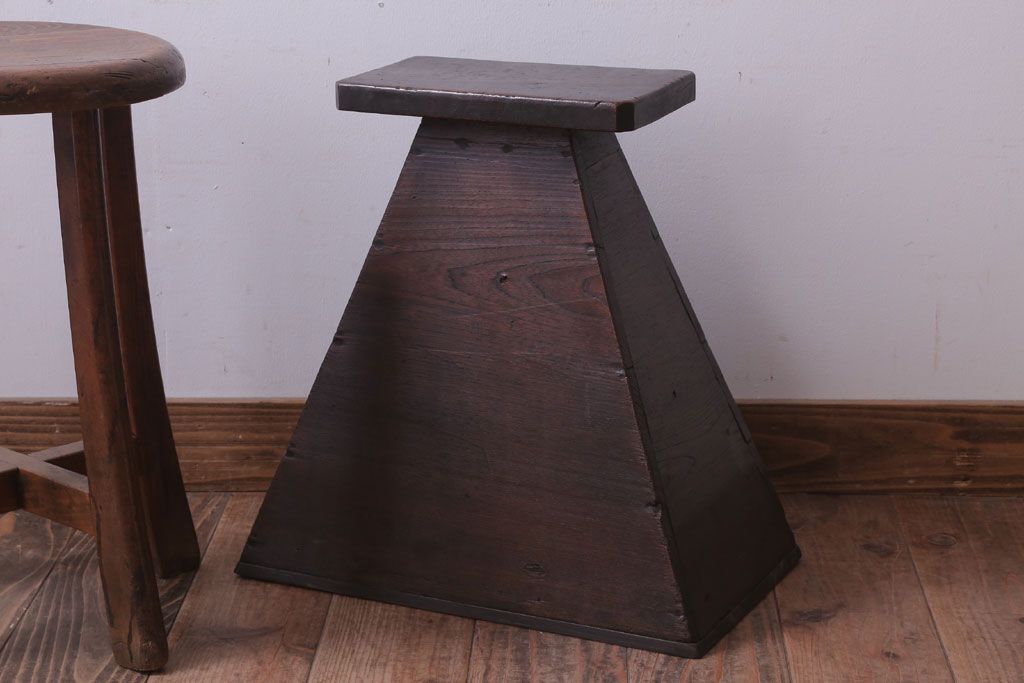 アンティーク雑貨 昭和レトロ 古い木製踏み台(ステップ) | ラフジュ工房