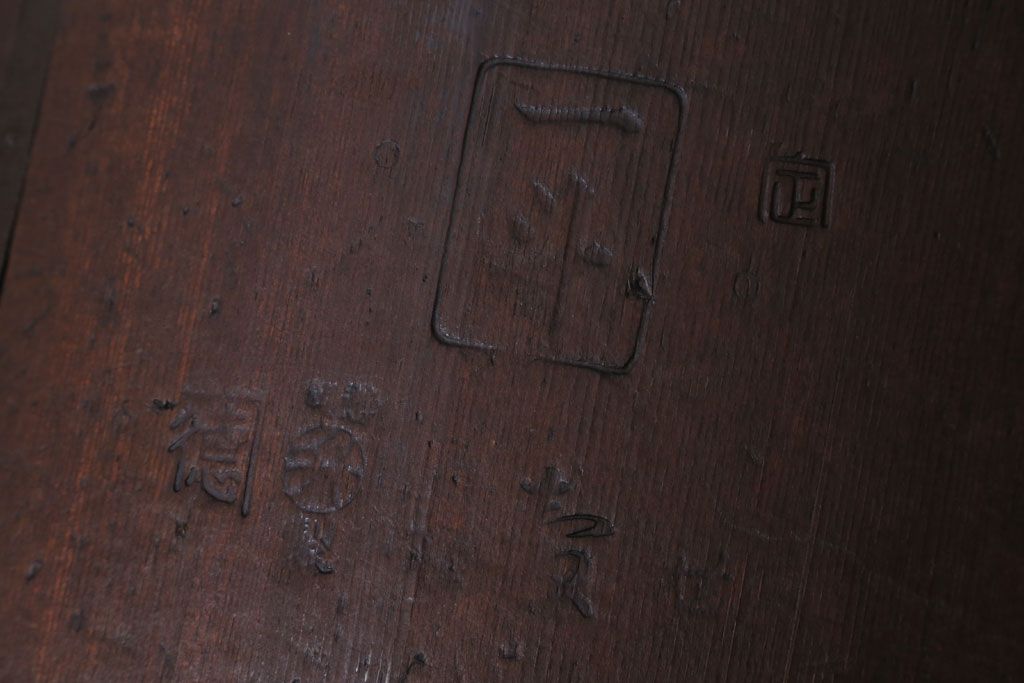 アンティーク雑貨　古民具・骨董　古い木のアンティーク一斗枡・斗棒(2)