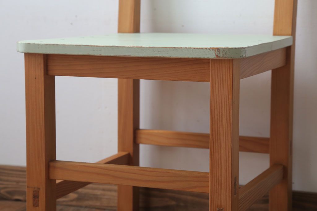 アンティーク家具　アンティークペイント　おしゃれな木製チェア(椅子)(3)