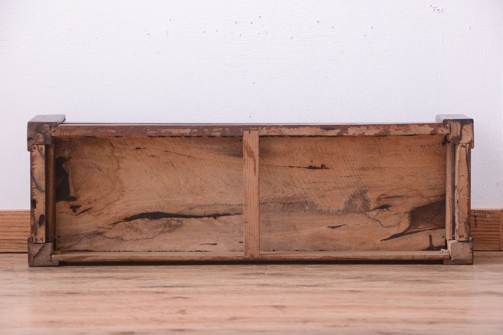 アンティーク雑貨　和製アンティーク　古い総黒柿製の置床(置き床)