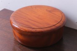 アンティーク雑貨　和製アンティーク　古い欅材製の刳り貫き茶櫃(小物入れ)(2)