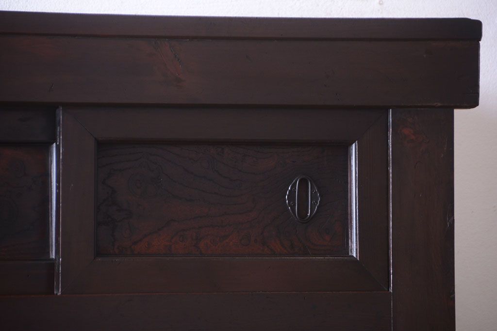 アンティーク家具　古民具・骨董　明治期　京都産　三尺水屋箪笥(2)