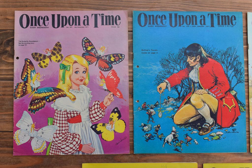 アンティーク雑貨　イギリスビンテージ　1971年　Once Upon a Time 児童雑誌(絵本)5冊セット