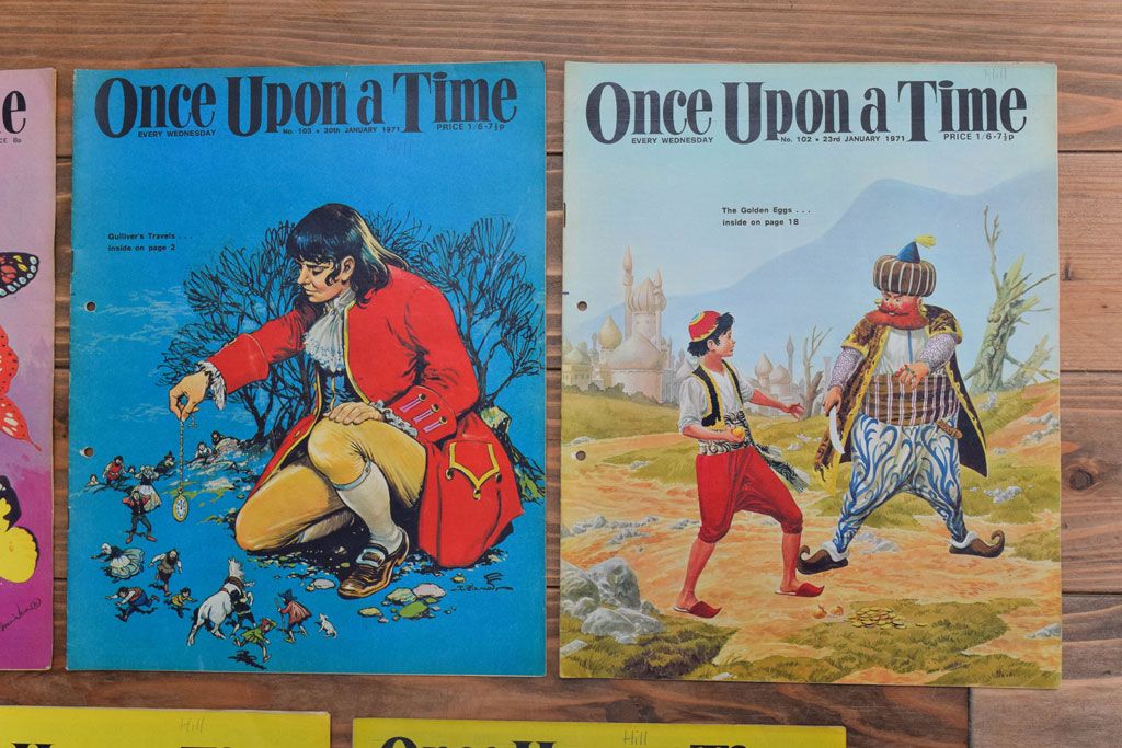 アンティーク雑貨　イギリスビンテージ　1971年　Once Upon a Time 児童雑誌(絵本)5冊セット